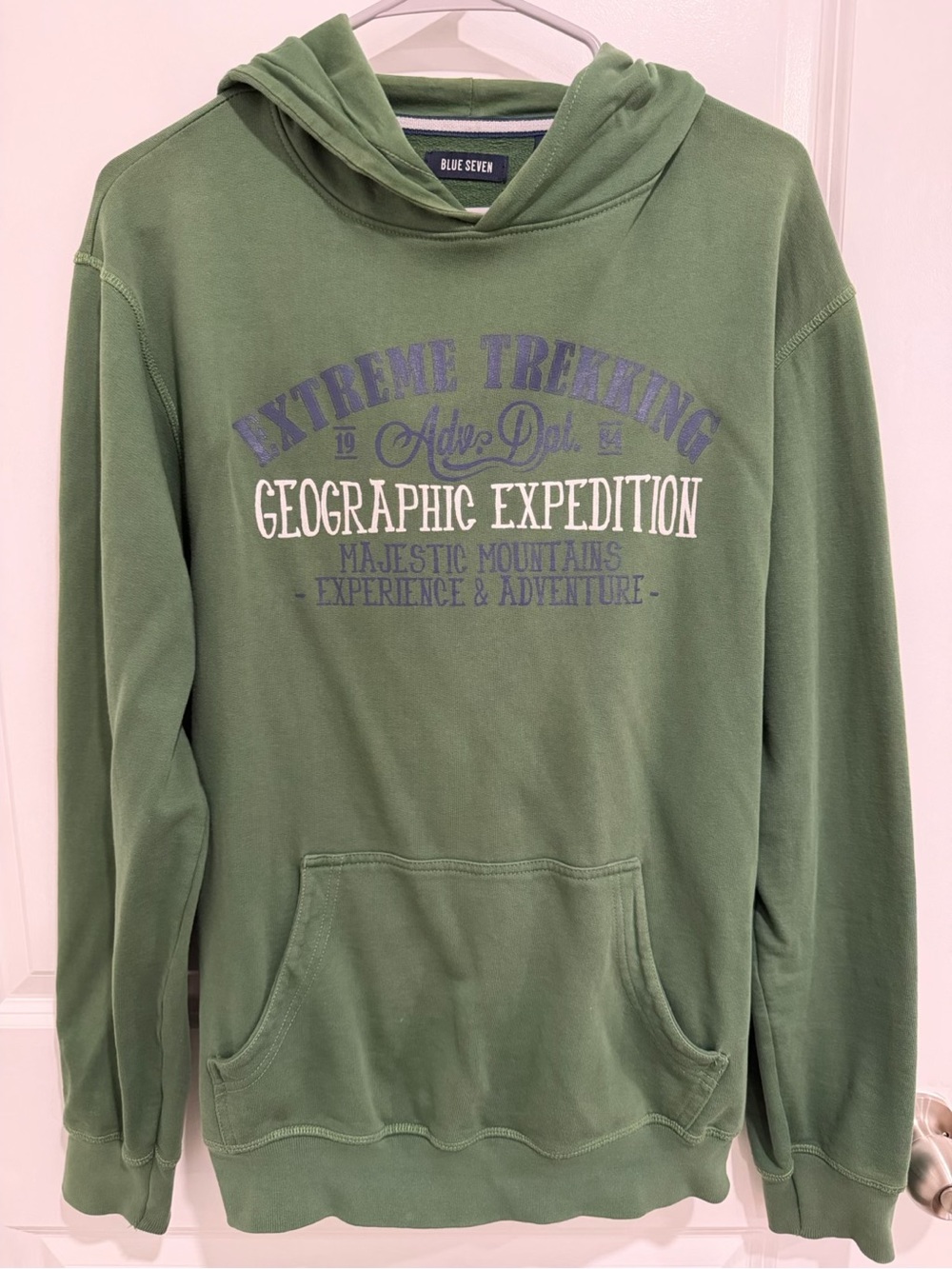 Men's Olive Green Geographic Expedition Hooded Sweatshirt by